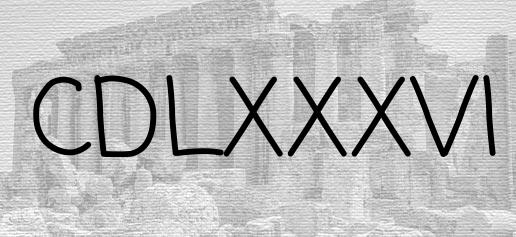 The Roman numeral 486