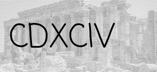 The Roman numeral 494