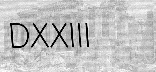 The Roman numeral 523
