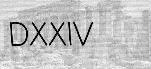 The Roman numeral 524
