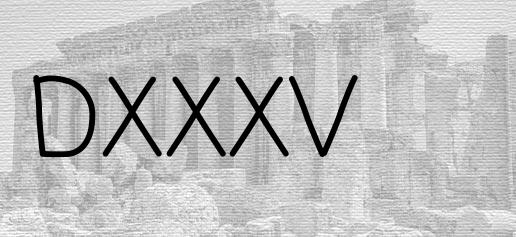 The Roman numeral 535