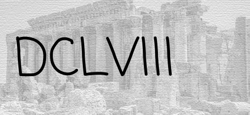 The Roman numeral 658