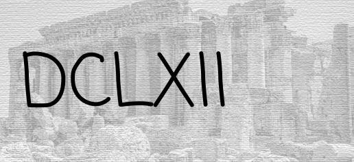 Le chiffre romain 662