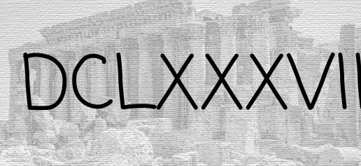 The Roman numeral 687