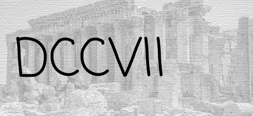 The Roman numeral 707
