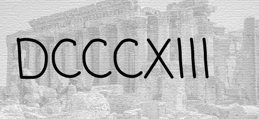 Le chiffre romain 813