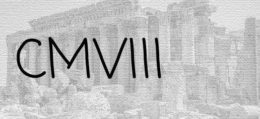 The Roman numeral 908