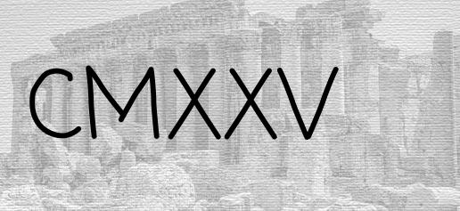 The Roman numeral 925