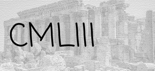 Le chiffre romain 953